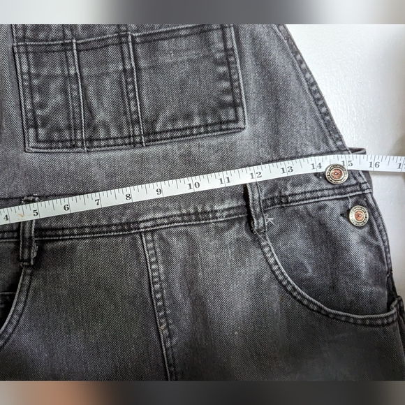 RARE Vintage 1990s Moda Intl Black Overalls Size M/L - Picture 6 of 12